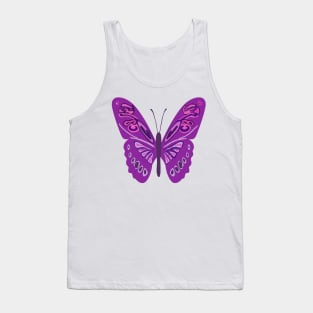 Purple Butterfly Tank Top